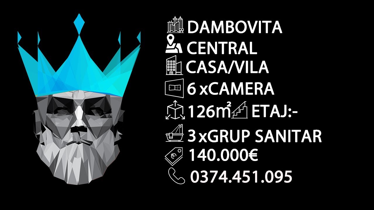 Tur video Casa/Vila | 6 Camere | Tartasesti | Centrala | Teren 1000mp | Deschidere 20 ml 