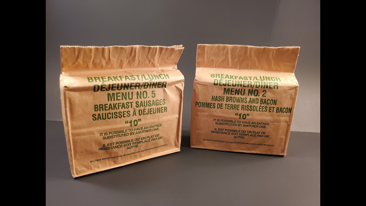 2010 Canadian IMP Breakfast Sausage Hashbrowns Bacon Individual Meal Pack Review MRE Taste Testing