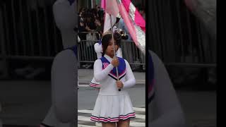 日大櫻丘高校  カラーガード　銀座 交通安全ゴールデンパレード