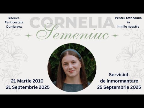 SEMENIUC CORNELIA - SERVICIU DE INMORMANTARE - BISERICA - DUMBRAVA,  SUCEAVA   25.SEPTEMBRIE.2025