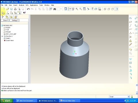 How to use shell command in proe wildfire 4 0