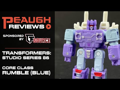 Video Review: Transformers Studio Series 86 - Core Class RUMBLE (Blue)