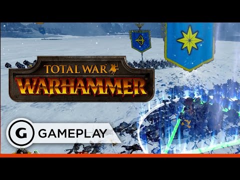 Total War: Warhammer - Dwarfs vs. Greenskins Glacier Battle Gameplay