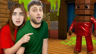 هربنا من وحش الشوكولاته في عالم ماين كرافت ????????