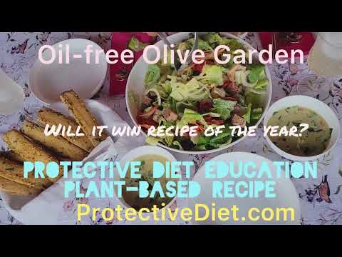 Oil-free Olive Garden Salad 💥Plant-Based Home Run!