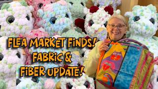 SECRET GIVEAWAY CLOSED! Fiber & Fabric Update! Vintage & Bargain FLEA MARKET FINDS!