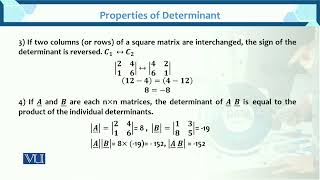 Properties of Determinant  | Multivariate Analysis | STA633_Topic005