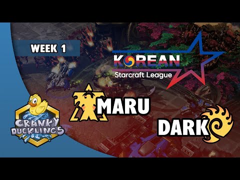 Maru vs Dark - TvZ | Korean Starcraft League: Week 1 | Weekly StarCraft 2 Tournament #KSL