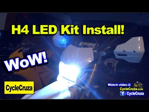 ULTRA BRIGHT Motorcycle LED Headlight Kit INSTALL on WR250R - Build Update Video
