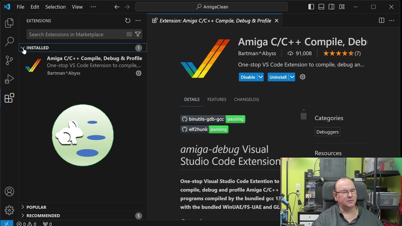 Retro Commodore Amiga C C++ Assembler development on Windows using MS Visual Studio Code