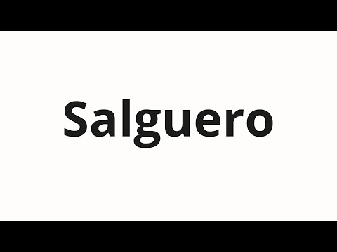 How to pronounce Salguero