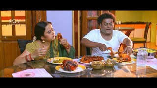 Sadhu Kokila Enjoys Eating Chicken With Wife  Real