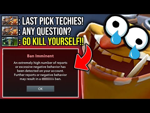 I got temporary banned from valve by last picking TECHIES in Rank!!