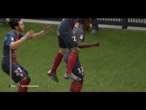 Gol de Claudio Beauvue SM Caen 1 Paris Saint-Germain 5 Ligue 1 Fecha 27 FIFA 19