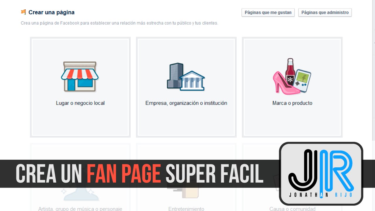 Aprende como crear un [fan page] o pagina de * facebook *