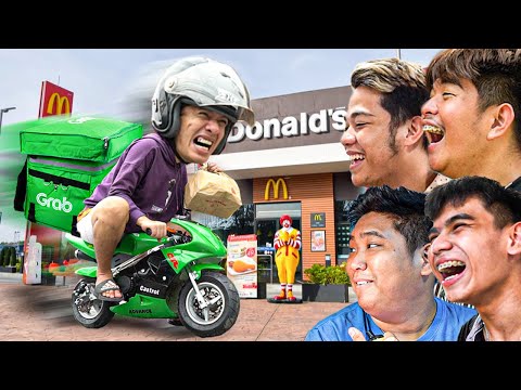 GRAB DELIVERY using mini KAWASAKI NINJA SUPER BIKE
