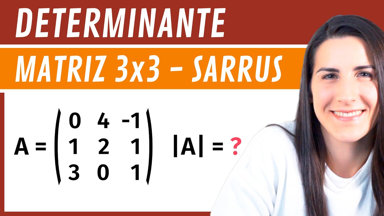 DETERMINANTE de una Matriz 3x3 - Regla de SARRUS 🔢 Determinantes
