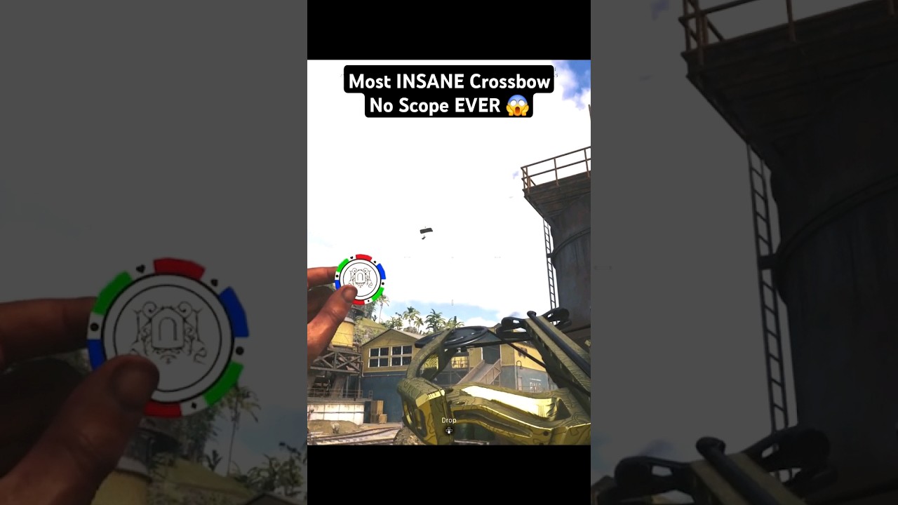 Most INSANE Crossbow No Scope EVER😱 #callofduty #warzone #codclips #noscope #trickshots #gaming #cod
