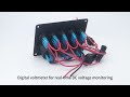 Multipřepínač 12V / 24V - 5x kolébkový spínač / CL zásuvka / voltmetr / 2x USB zásuvka - Video Youtube