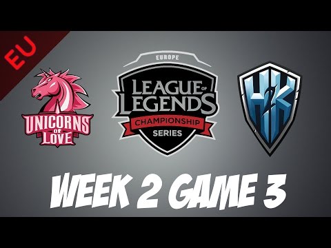 H2K vs Unicorns of Love | Game 3 | HIGHLIGHTS | EU LCS W2D3 2017 Spring split