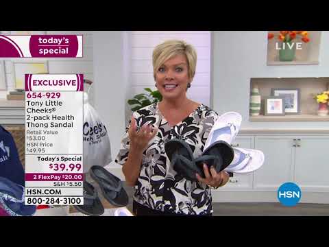 Tony Little Cheeks 2pack Health Thong Sandal