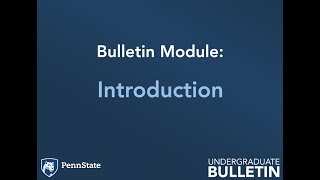 Bulletin Module - Introduction