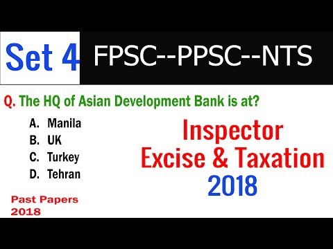 Set 4, PPSC Past Papers 2018, FPSC, NTS, MCQS by CExam, Pakistan Current Affairs