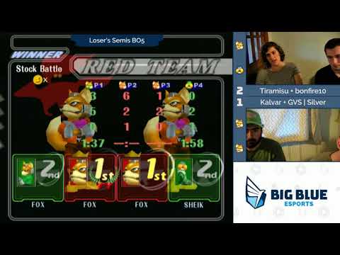 NE Melee Invitational 2018 - Tiramisu/bonfire (Green) vs. Kalvar/Silver (Red) - SSBM Doubles LSF