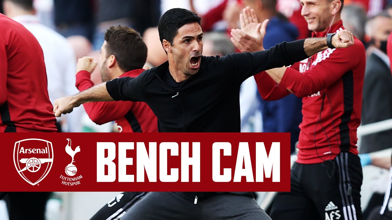 BENCH CAM | North London derby delight! | Arsenal 3-1 Tottenham Hotspur | Premier League