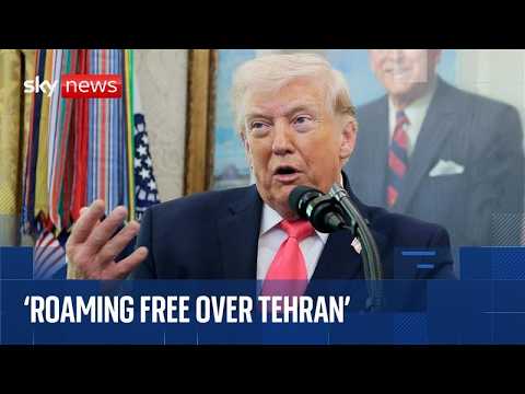 Trump gives Iran war update while swearing-in new Secretary of Homeland Security