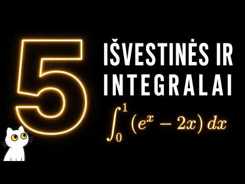 Pasiruošk VBE 2 - pamoka 5 - išvestinės ir integralai