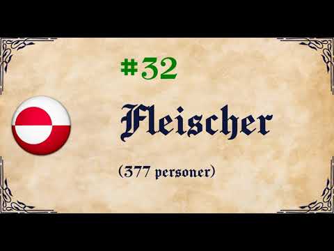 50 Mest Almindelige Efternavne: Grønland