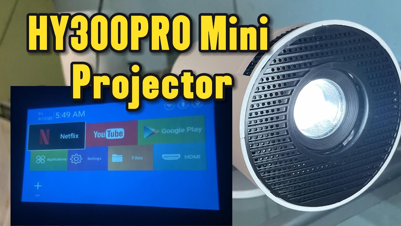 HY300 PRO Mini Projector Review 🔥 Auto Keystone + 180° Rotation | Netflix L1 Widevine! 🎬
