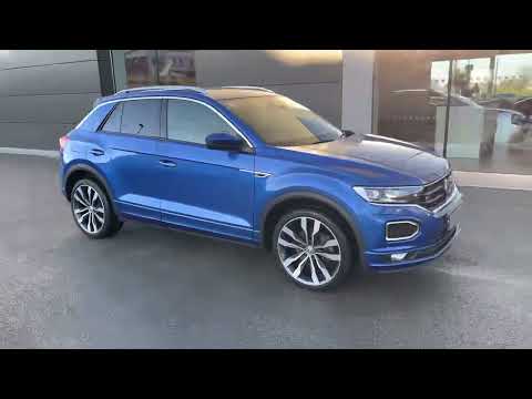Approved Used Volkswagen T-Roc R-Line 2.0TDI DSG in Ravenna Blue - KM69VVY - Motor Match Crewe