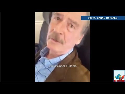 ‘Señor sin pensiones’ encara mujer a Vicente Fox en un avión Video