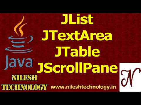 Java Jlist Jtextarea Jtable Jscrollpane