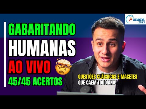 GABARITANDO HUMANAS AO VIVO - ENEM PPL 2022 - A única aula que você precisa assistir!