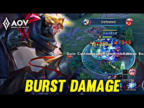 AOV : VOLKATH GAMEPLAY | BURST DAMAGE - ARENA OF VALOR LIENQUANMOBILE ROV