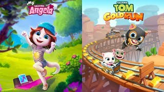 Talking Tom Gold Run vs My Talking Angela Gameplay 2019