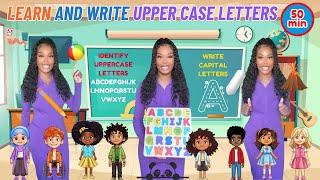 Learn and Write Uppercase Letters| Phonics & Colors| Learning With Ms Houston| Kid Songs