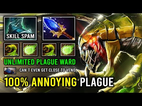 UNLIMITED PLAGUE WARD 100% Annoying Support Venomancer with Infinite Poison Slow Dota 2
