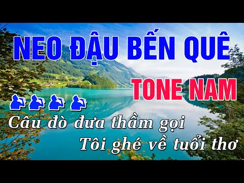 NEO ĐẬU BẾN QUÊ Karaoke Tone Nam || Hiếu Music