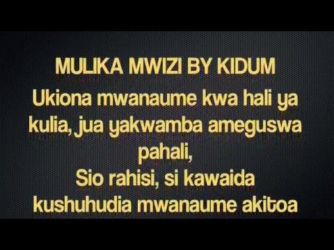 kidum   mulika mwizi lyrics