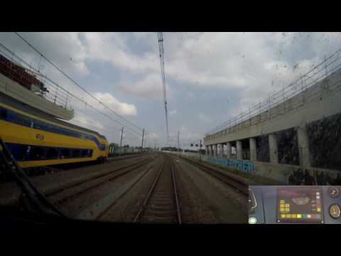 A train driver's view: Hoofddorp Midden - Hoorn Kersenboogerd, SLT, 23-Jul-2016.
