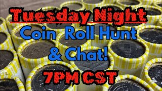 🔴 10/21/25 Tuesday Night Coin Roll Hunt & Chat! Any Silver In There?? Half Dollar Hunt