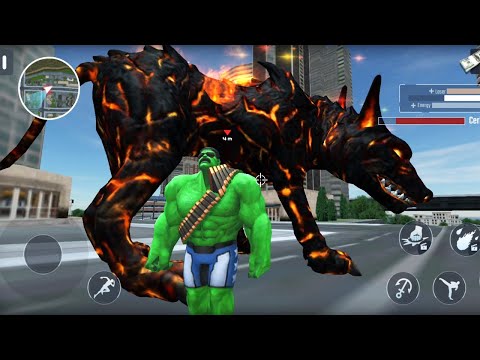 Monster Rope Hero City Battle | Green Monster Hero Vs 3 Head Monster - Android GamePlay