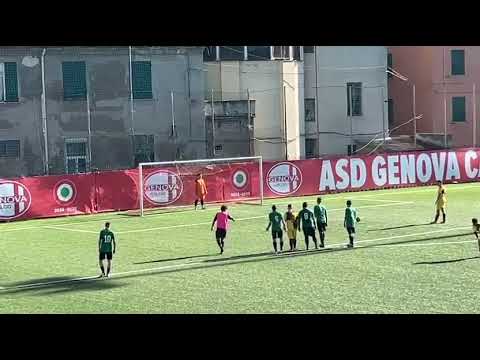 Corniglianese vs Fegino : gol Mortillaro su rigore 