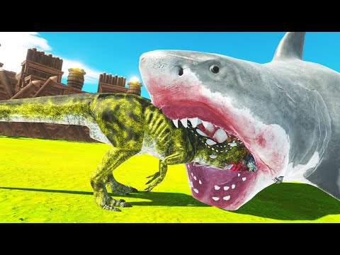 CARNIVORE DINOSAUR ATTACK OF MUTANT MEGALODON  - Animal Revolt Battle Simulator
