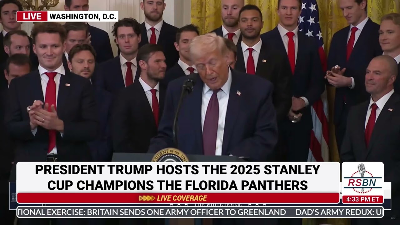FULL REPLAY: Stanley Cup Champion Florida Panthers are Celebrated at The Trump White House - 1/15/26