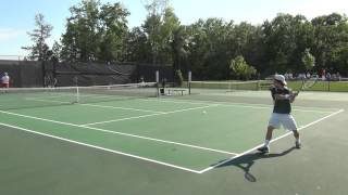 preview picture of video 'HS Varsity Tennis: Collegiate vs. St. Christopher's. Top Singles.'